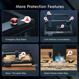 Longer Laser B1, 36W Laser Cutter and Engraver with a 32-bit High-Speed Motherboard, 30,000mm/min Speed, and Air Assist. 180W Engraver for DIY, CNC Longer