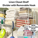Evelots Wire Shelf Dividers 10 Pack with New Patent Pending Hooks for Extra Closet Storage & Organization for Home or Office -Tall Shelf Evelots