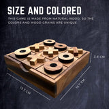 NUTTA - TicTacToe Tic Tac Toe Wooden Board XO OX Games Coffee Table Desk Toy Fun Game with Friends and Family Adult Games Travel Backyard Indoor NUTTA