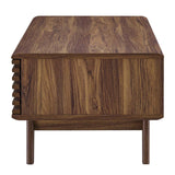 Modway Render Mid-Century Modern Coffee Table in Walnut, 43 in x 21.5 in x 17 Modway