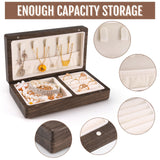 Zhamate Personalized Gifts for Women Girls-Custom Jewelry Box Wooden with Birth Flower Name, Birthday Gifts, Wedding Gift for Bridesmaids, Mom Gifts Zhamate