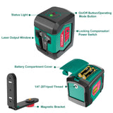 Laser Level, HYCHIKA 50 Feet Cross Line Laser with Dual Modules, Self Leveling Laser Level, Switchable Self-Leveling Vertical and Horizontal Line HYCHIKA BETTER TOOLS FOR BETTER LIFE