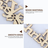 BESTOYARD 20pcs Merry Christmas Wooden Cutout Unfinished Wood Letter Piece Slice Embellishment for DIY Scrapbooking Xmas Sewing Crafts BESTOYARD