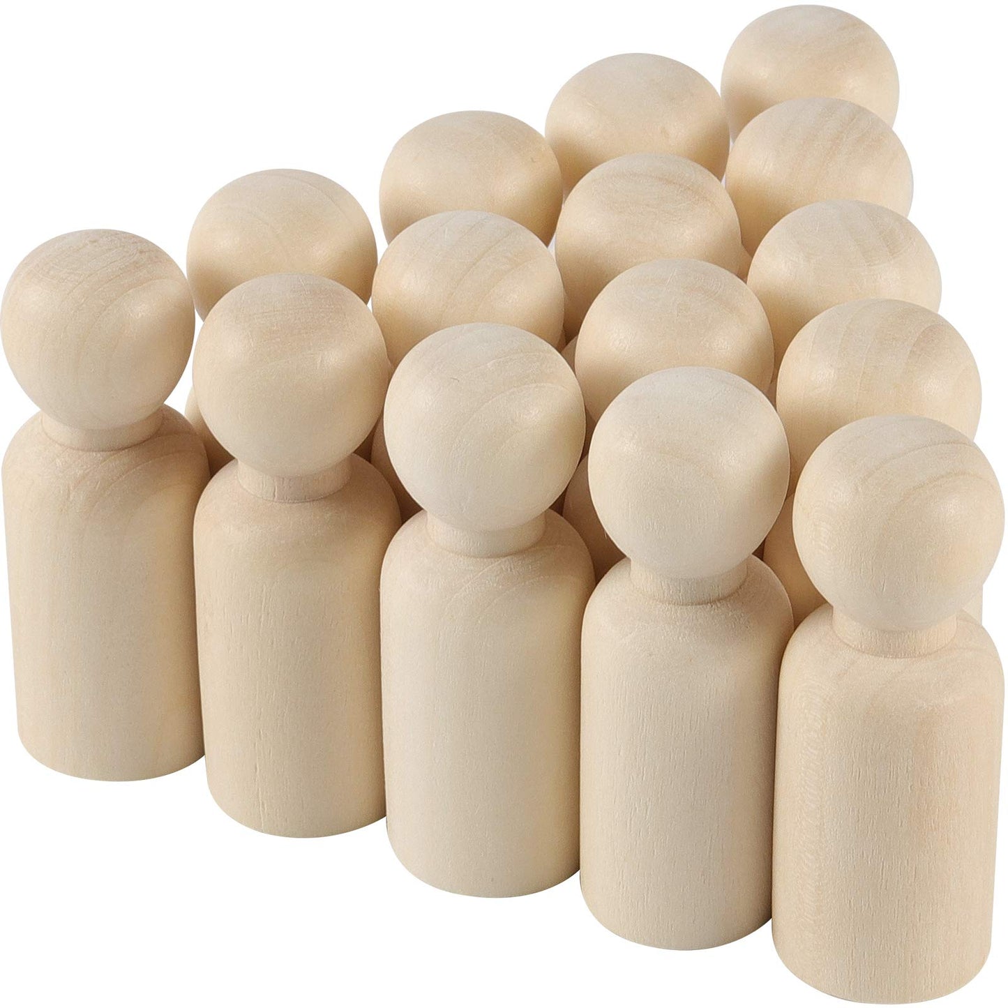 ZEONHAK 120 Pack Natural Unfinished Wooden Peg Dolls, Wooden Peg Doll People, Wooden Peg Doll Body for DIY Crafts Wedding Party Home Decoration - WoodArtSupply