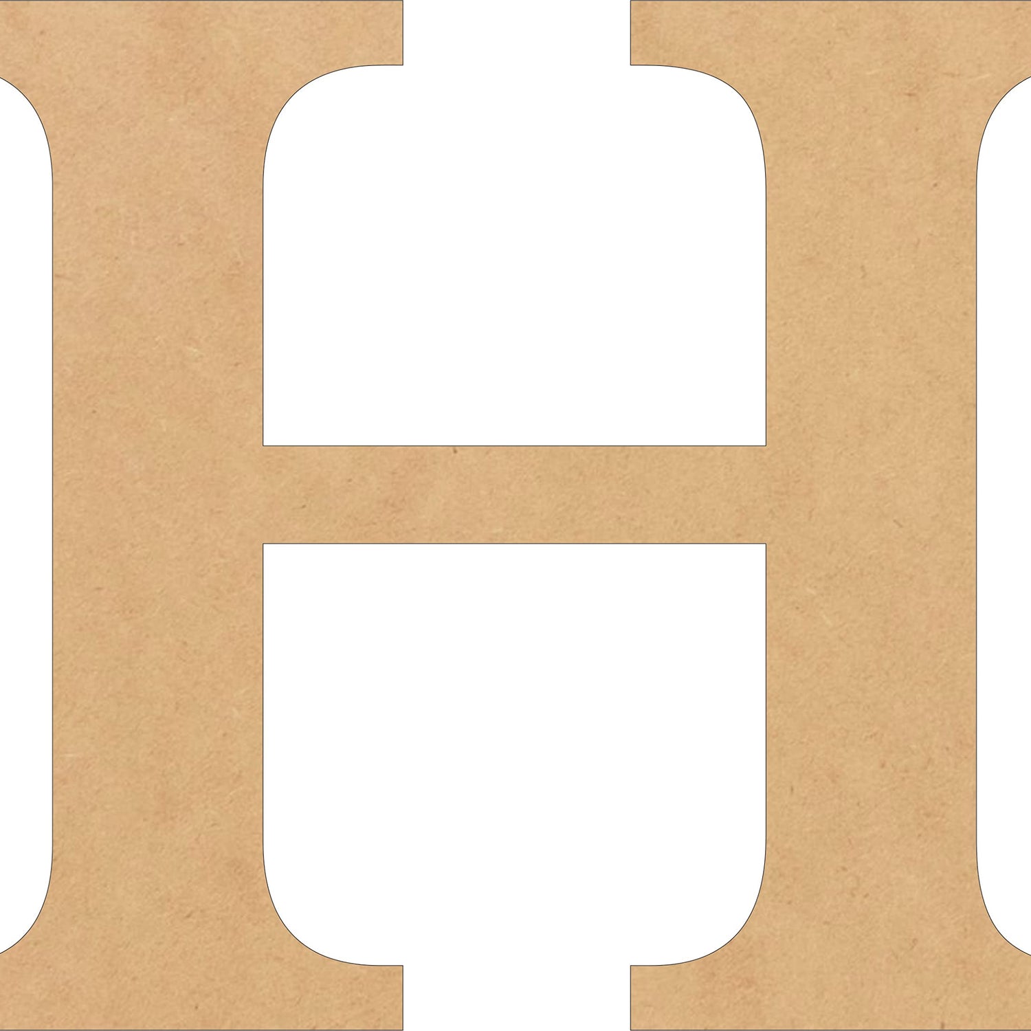 Wooden Letter H Unfinished 4 Inch Blank, Wood Alphabet Letter for Wall Decoration Paintable, Unpainted Monogram Cutout NEXTCraft