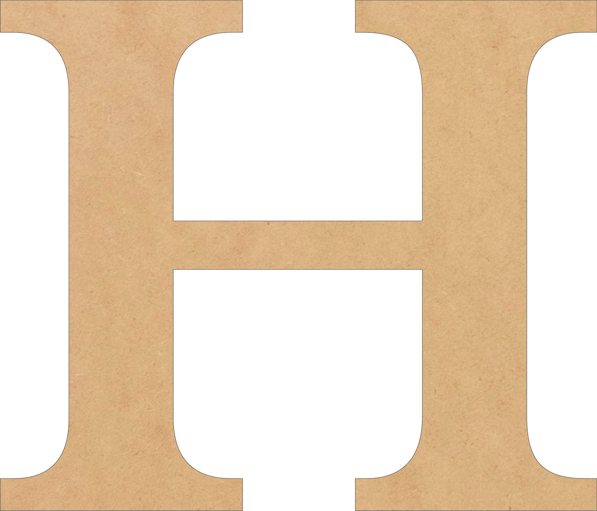 Wooden Letter H Unfinished 4 Inch Blank, Wood Alphabet Letter for Wall Decoration Paintable, Unpainted Monogram Cutout NEXTCraft