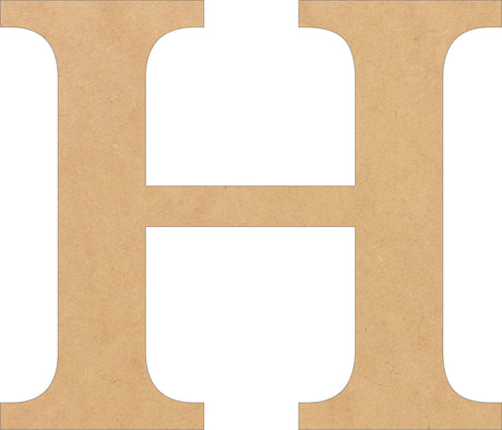 Wooden Letter H Unfinished 4 Inch Blank, Wood Alphabet Letter for Wall Decoration Paintable, Unpainted Monogram Cutout NEXTCraft