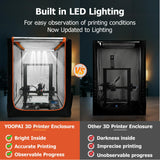 3D Printer Enclosure with LED Lighting, Fireproof Dustproof Tent Constant Temperature Protective Cover for Creality Ender 3/Ender 3 Pro/Ender YOOPAI