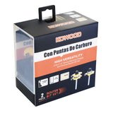 KOWOOD Tongue and Groove Set of 2 Pieces 1/4 Inch Shank Router Bit 3 Teeth Adjustable T Shape Wood Milling Cutter KOWOOD