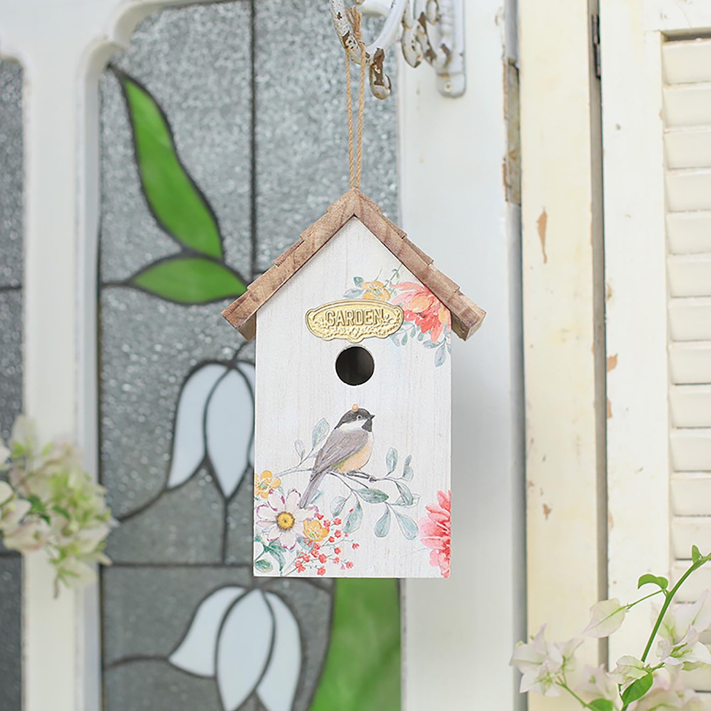 Z² BellaDecor Wooden Humming Bird Houses for Outside Birdhouses for Outdoors Hanging Bird House Unique Bird Nest for Garden Patio Yard Lawn Backyard - WoodArtSupply