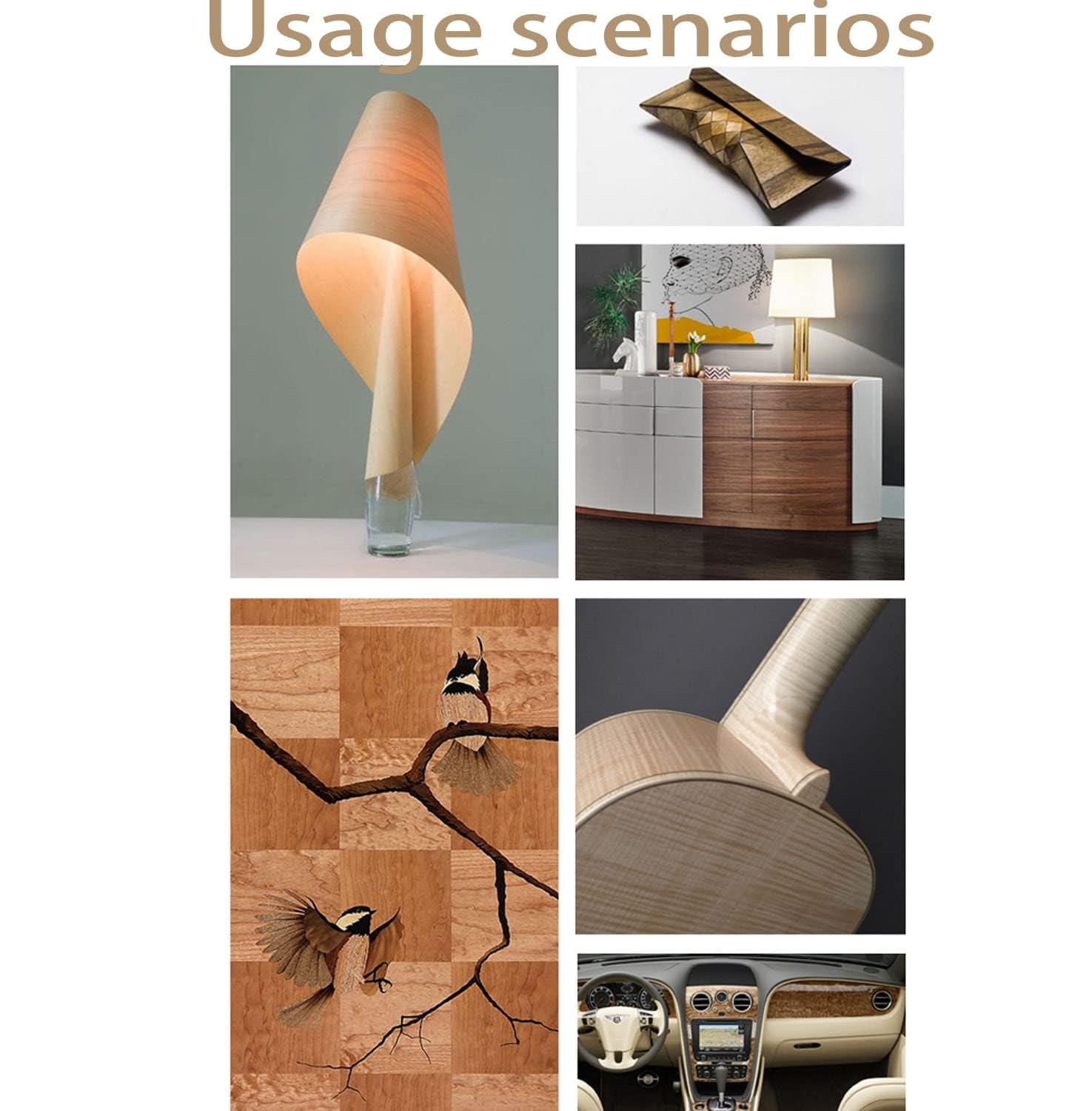 Natural Black Walnut Veneer Wood Sheets - DIY Speaker Renovation and Furniture Restoration - Unfinished Wooden Sticker - Handmade Dark Style - 7.8 x Samlee