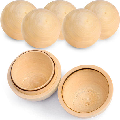 Unfinished Wooden Spheres - Handcrafted Wooden Balls Set of 5-3.15-inch Diameter - DIY Wood Craft Kit for Aesthetic Decor - Farmhouse Decor Clearance