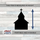 Church Wood Cutouts for crafts, Laser Cut Wood Shapes 5mm thick Baltic Birch Wood, Multiple Sizes Available Elliefont Styles