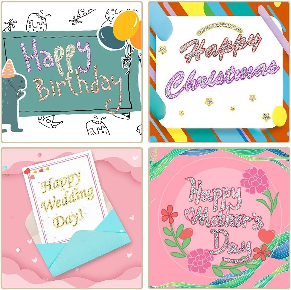 RIANCY Double Line Outline Markers 12 Colors Outline Metallic shimmer Markers Pens for Lettering, DIY Art Drawing Greeting Cards Craft Pens Projects RIANCY