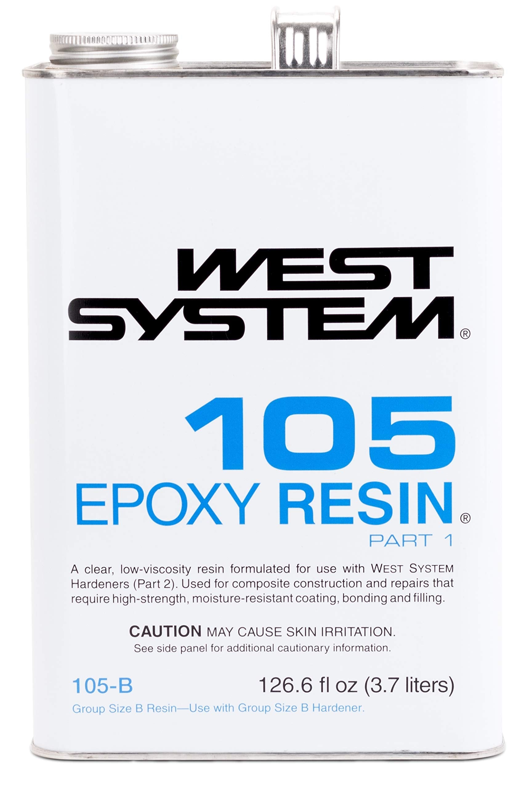 West System 105-B Epoxy Resin Bundle with 206-B Slow Epoxy Hardener and 300 Mini Pumps Epoxy Metering Pump Set, Pale Yellow - WoodArtSupply