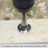 HARFINGTON Forstner Drill Bit 63mm (2-1/2") Tungsten Carbide Wood Forstner Bit Opener Cutter for Hinge Hole Drilling Woodworking, Black HARFINGTON