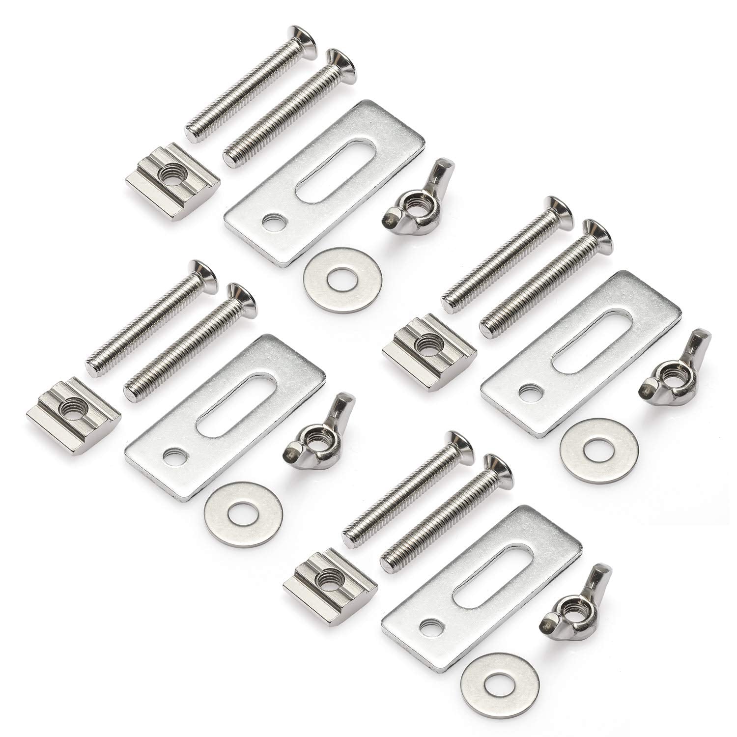 Genmitsu 4PCS T-track Mini Hold Down Clamp Kit, Compatible with 3018-PRO/3018-MX3/3018-PROVer CNC Router Machine - WoodArtSupply