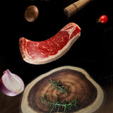 Resafy Round Cutting Board(Dia. 12~14 inch), Exquisite Non-Splicing Acacia Wood Cheese Board, Reversible Round Charcuterie Board (Non-Exact Round, Resafy