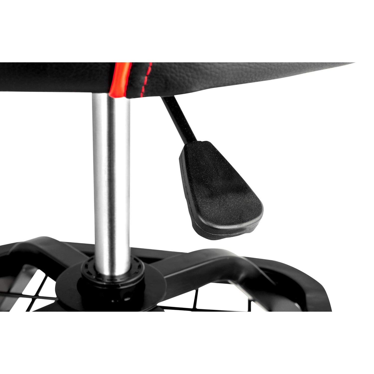 Powerbuilt Rolling Stool Shop Seat with Padding and Lumbar Support, Garage, 330 Pound Capacity - 240338, Black Powerbuilt