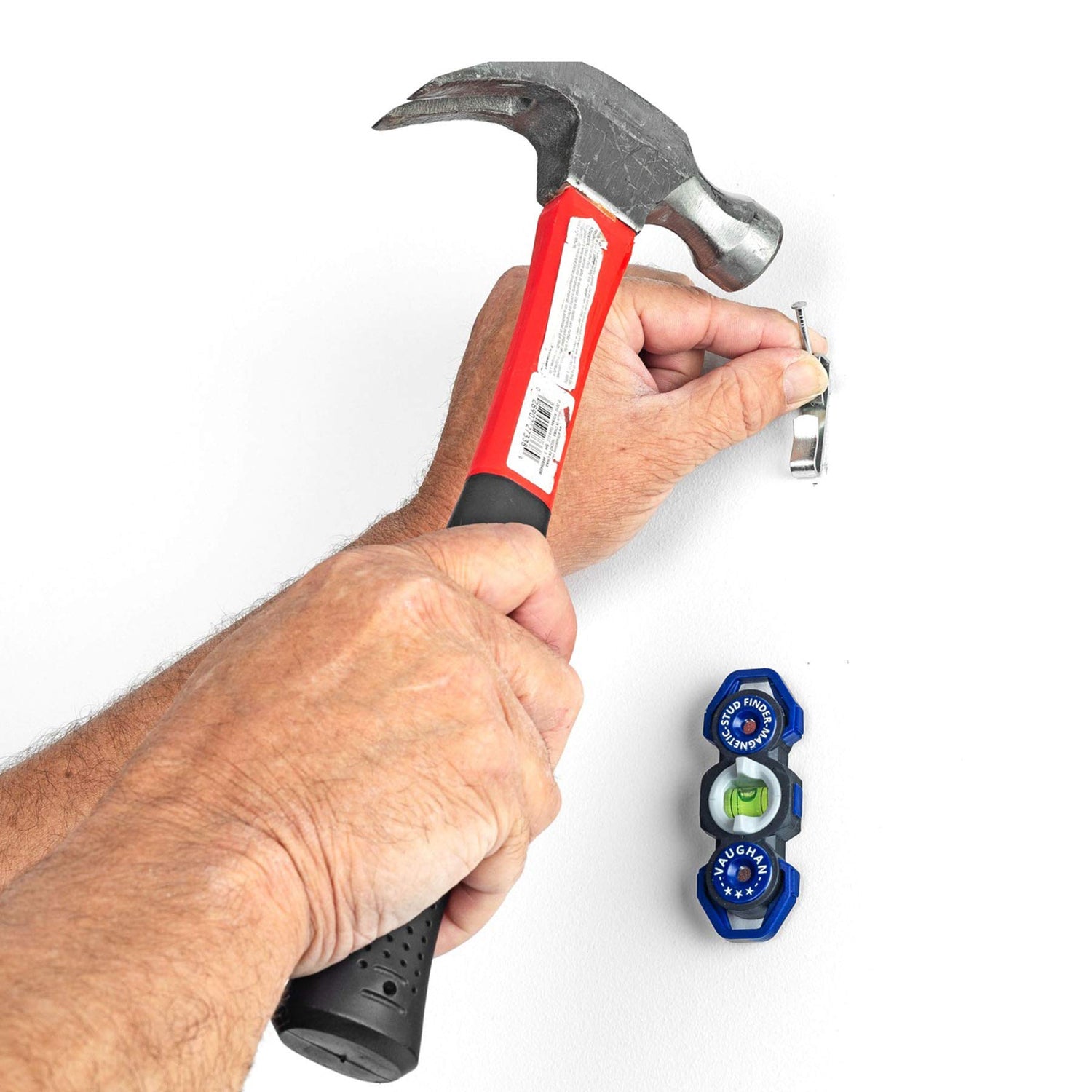 Vaughan Magnetic Stud Finder Leveler, Locate Screws, Nails, Metal Studs with Magnet, Level Tool, Drywall, Plaster, Blue - 050044 Small Vaughan