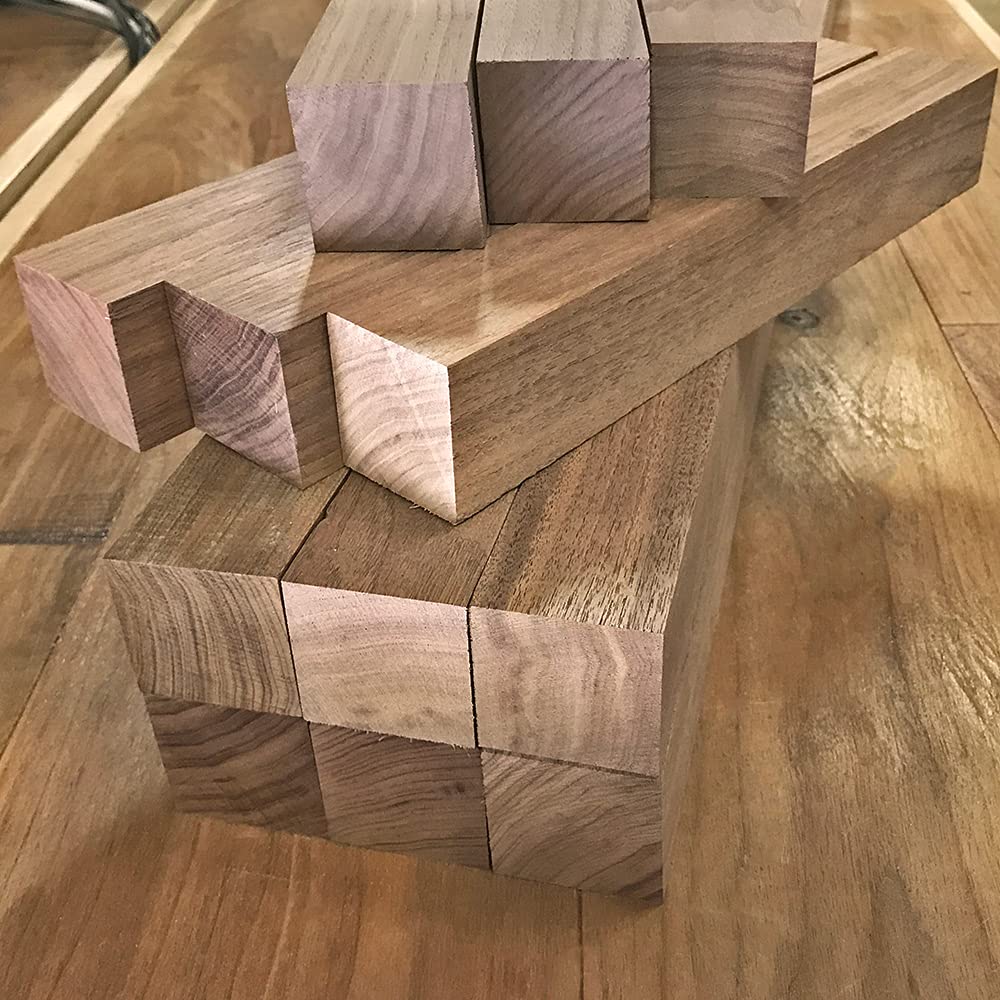 Walnut Wood Turning Blanks 6pcs - 2" x 2" x 12" Cherokee Wood Products