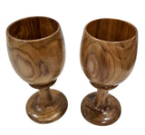 collectiblesBuy Vintage Wooden Wine Goblet Handmade Wood Toasting Glass Kitchen & Bar Accessories Wooden Glasses Set Of 2 for toast collectiblesBuy
