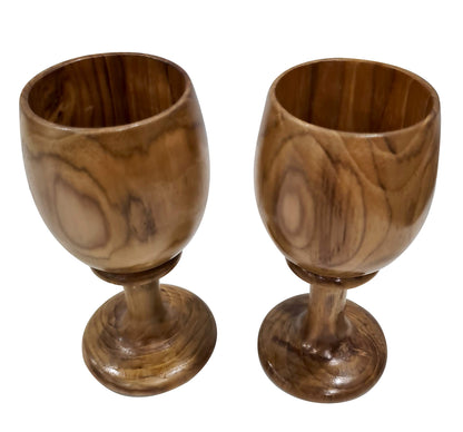 collectiblesBuy Vintage Wooden Wine Goblet Handmade Wood Toasting Glass Kitchen & Bar Accessories Wooden Glasses Set Of 2 for toast - WoodArtSupply