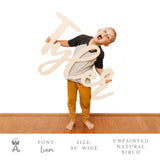 Custom Wood Name Sign for Nursery or Kids Room | Instant Font Preview + Multiple Styles Available Unpainted, Painted, or Stained | Personalized Baby Adoren