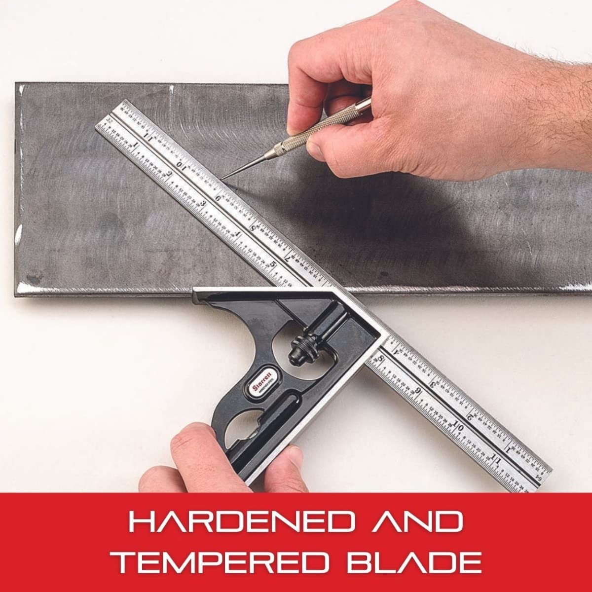 Starrett Blade Only for Combination Squares, Sets and Bevel Protractors - Ideal for Woodworking and Metalworking - 24" Length, Satin Chrome Finish, Starrett