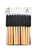 PANCLUB Foam Paint Brush Set 2 inch, Sponge Brush Paint 20 Pack with Wood Handles,Great for Art, Varnishes, Acrylics, Stains, Crafts PANCLUB