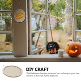 PartyKindom 2Pcs Wooden Pendant Wood Boards Unfinished Halloween Door Sign chirtmas Decor Fall Decor Wood Pumpkin Welcome Sign DIY Halloween Decor PartyKindom
