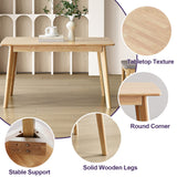 seonyou Solid Wood Kitchen Dining Table Mid Century Modern Wooden Dining Room Table Rectangular Kitchen Table Rustic Restaurant Table seonyou