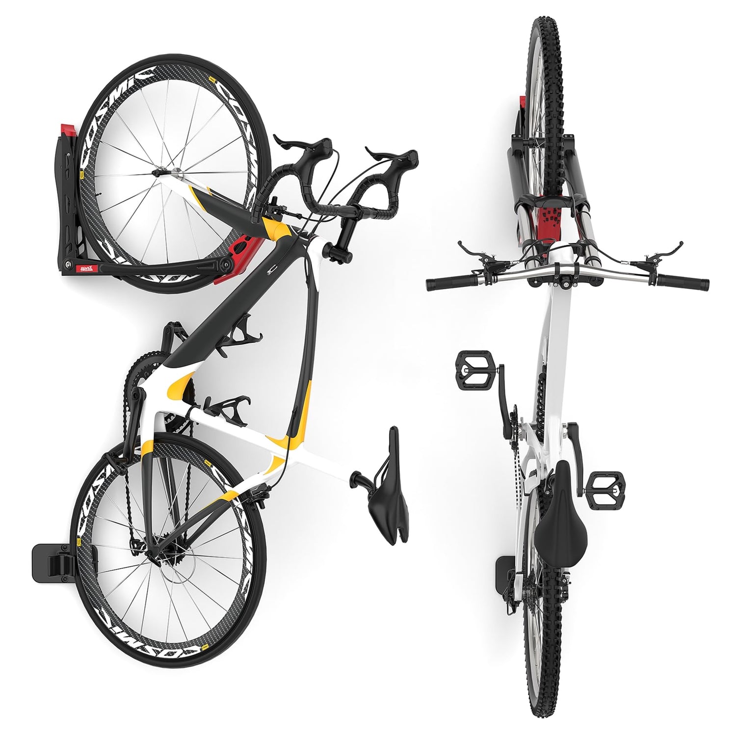 TORACK BIKEPAL No Lifting Swivel Bike Racks, Space Saving Wall Mounted Bike Holder for Garage, Vertical Bike Wall Hangers for Home Bike Storage TORACK