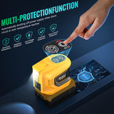 200W Portable Power Inverter for DeWALT 20V,Ecarke Outdoor Generato Battery Converter with 2 USB&LED&AC Battery Powered Outlet,Convert DC 18V/20V to Ecarke