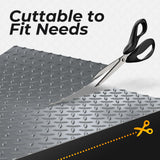 8.2 x 20 FT Garage Floor Mat, 2.8mm Thickness Diamond Plate Vinyl Garage Flooring Roll for Under Car, Large Size 164 SQFT for Large SUVs, MPV, Pickup Geemax