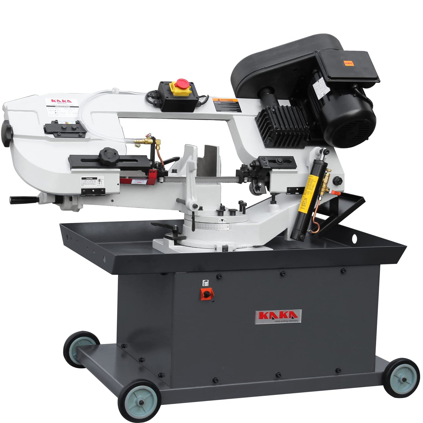 KAKA INDUSTRIAL BS-712R, 7"x12" Metal Band Saw, the bow can be swiveled between 45° and 90°Solid Design, Metal Cutting Band Saw, High Precision Metal