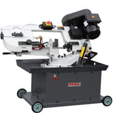 KAKA INDUSTRIAL BS-712R, 7"x12" Metal Band Saw, the bow can be swiveled between 45° and 90°Solid Design, Metal Cutting Band Saw, High Precision Metal KAKA INDUSTRIAL