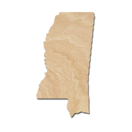 Mississippi Wood Cutouts for crafts, Laser Cut Wood Shapes 5mm thick Baltic Birch Wood, Multiple Sizes Available Elliefont Styles
