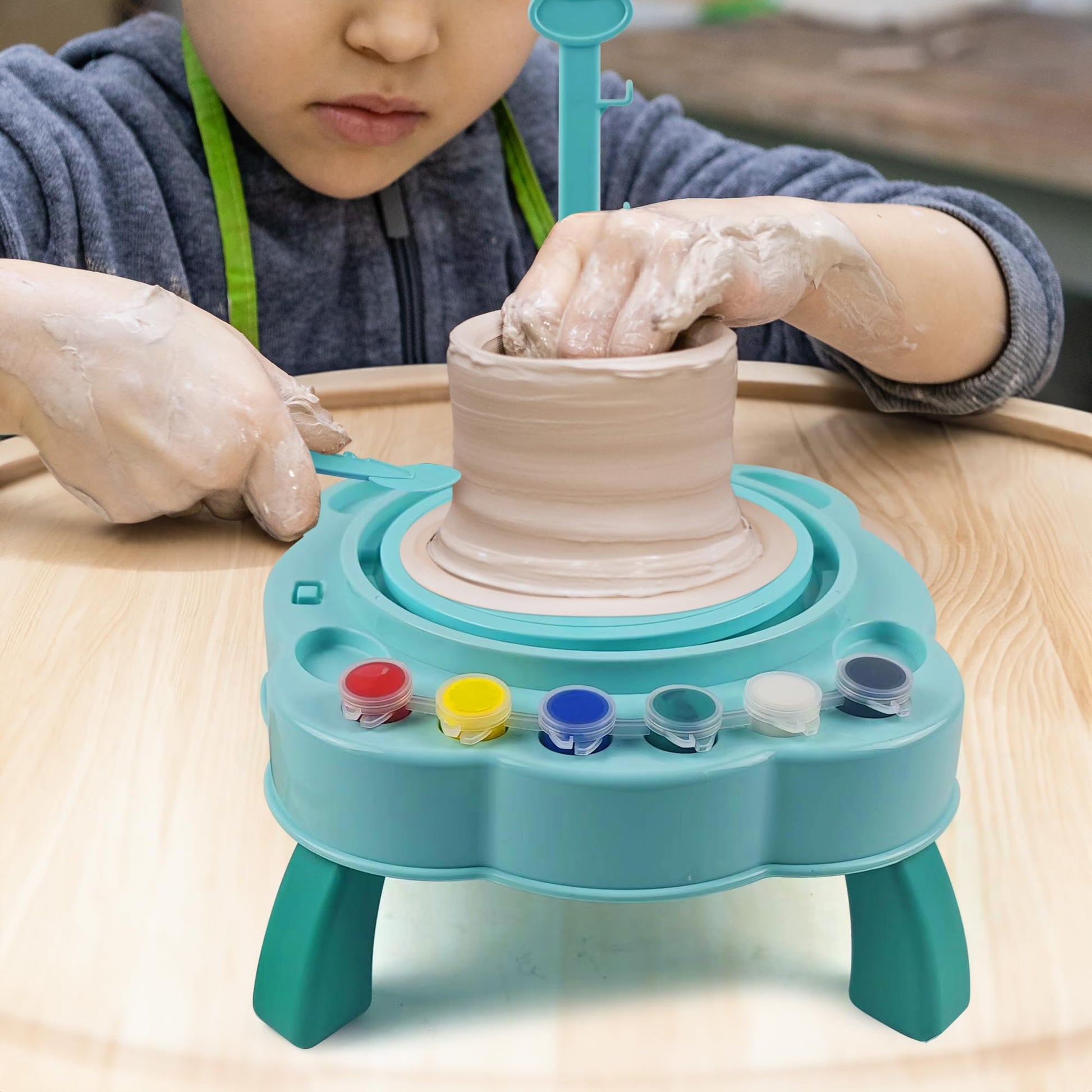  Skirfy Pottery Wheel for Kids-Clay Sculpting Tools