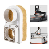 80mm/3.15" Spindle Dust Shoe Boot Cover Collector with Double Straight Slots Design for C-N-C Router Engraving Milling Machine Woodworking Machines TouSuaRSi