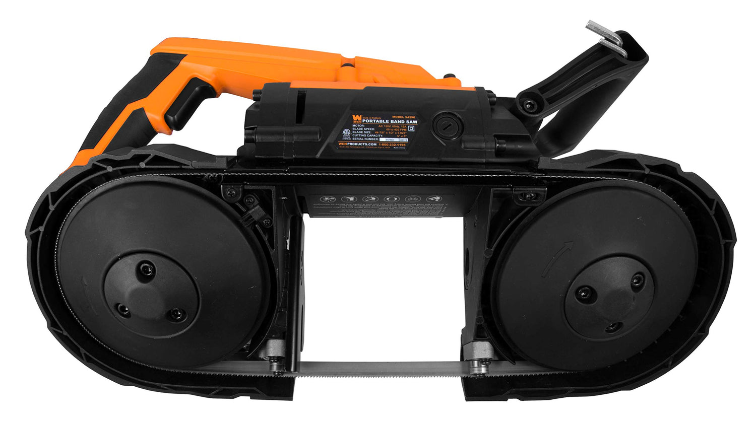 WEN Portable Band Saw for Metal, 10-Amp, Variable Speed, Handheld (94396) WEN