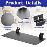 LEIFIDE Metal Slatwall Shelves 12 x 6 Inch Flat Display Shelves Hanging Slatwall Accessories for Slat Wall Bedroom Office Home Gaming Room Retail LEIFIDE