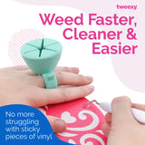 tweexy Craft Vinyl Weeding Scrap Collector Ring | Weeding Tools for Vinyl Heat Transfer, HTV Crafting & Adhesive Paper Sheets Holder | Portable Heat tweexy