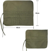 Paint Brush Holder, 22 Slots Paint Brush Storage for Acrylic Oil Watercolor Gouache Artist Paint Brush Roll Canvas Pouch, Silver White Holds 100 WoodArtSupply