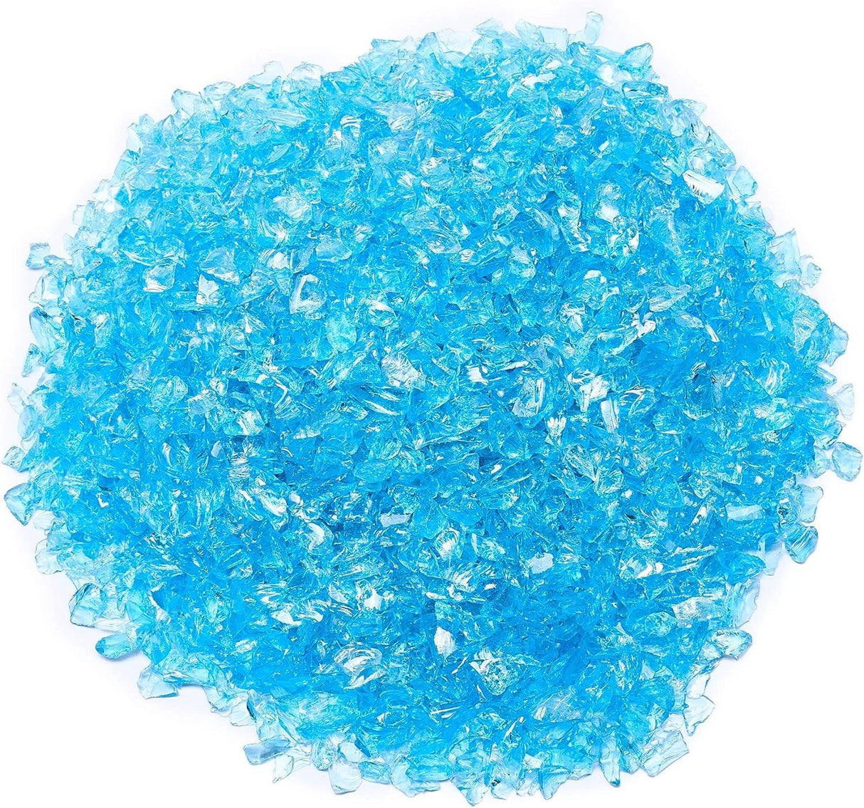 High Luster Crushed Glass, Broken Glass, Glass Gems Chips for DIY Resin Art Epoxy Crafts, Nail Art, Geode Painting, 1-3Mm(200G) (Ocean Blue) WoodArtSupply