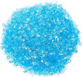 High Luster Crushed Glass, Broken Glass, Glass Gems Chips for DIY Resin Art Epoxy Crafts, Nail Art, Geode Painting, 1-3Mm(200G) (Ocean Blue) WoodArtSupply