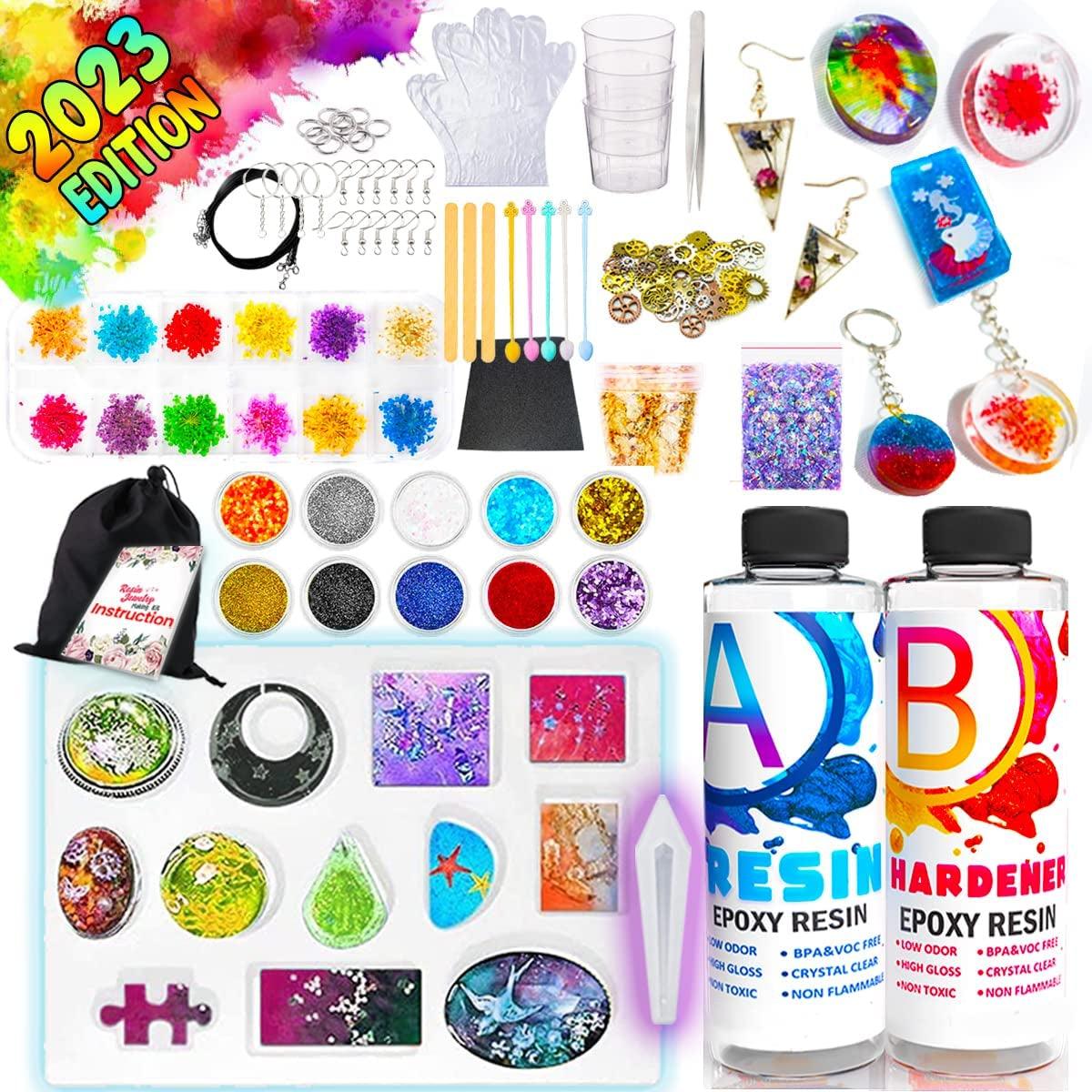 Resin Jewelry Making Starter Kit - Resin Kits for Beginners with Molds and Resin Jewelry Making Supplies - WoodArtSupply