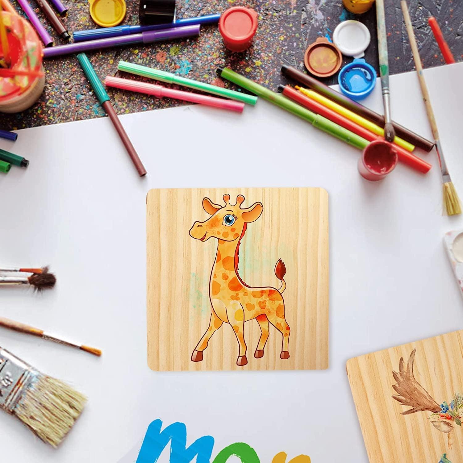 36 Pack Unfinished Wood Coasters, 4 Inch Square Blank Wooden Coasters Crafts Coasters WoodArtSupply