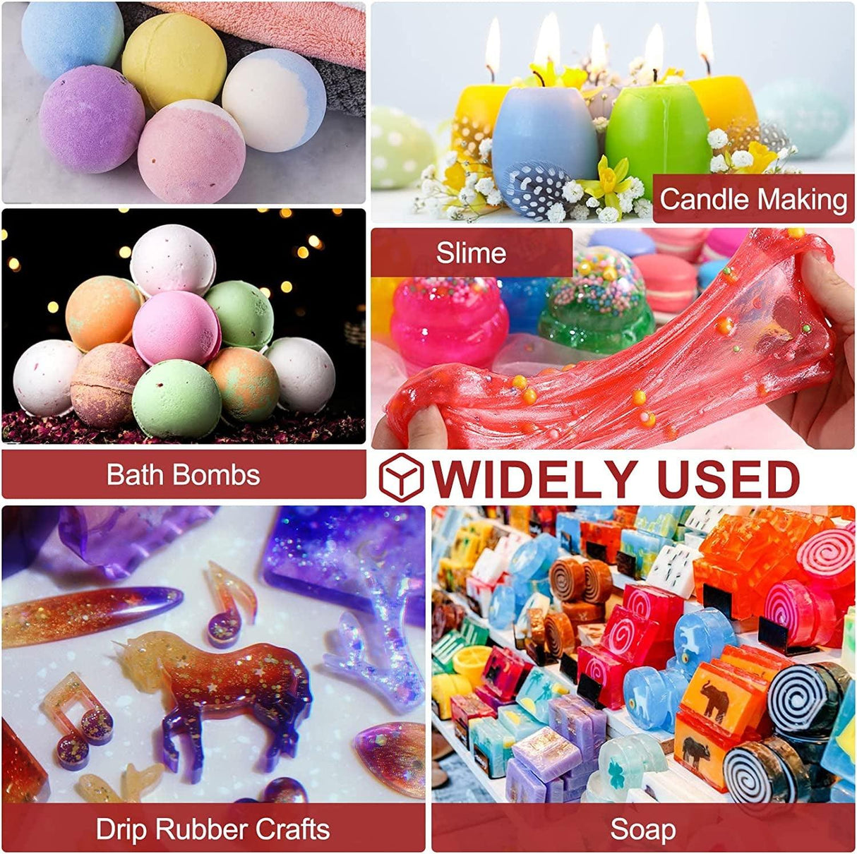 Mica Powder，48 Colors - 10G/Bottle of Natural Pigment Powder for Epoxy Resin，Soap Making，Candle Making,Lip Gloss,Car Freshies,Dye,Nail Polish,Bath WoodArtSupply