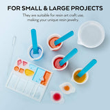 Silicone Resin Measuring Cups Tool Kit- 250 & 100 Ml Measure Cups, Silicone Popsicle Stir Sticks, Pipettes, Finger Cots for Epoxy Resin Mixing, WoodArtSupply